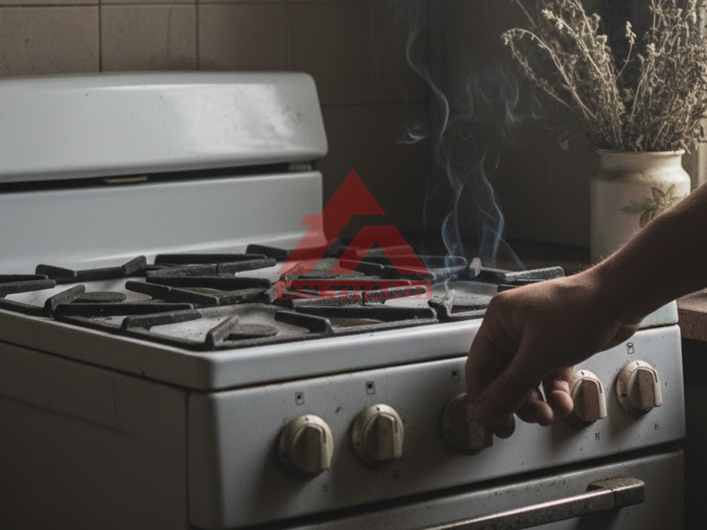 Mùi gas nhạt dần