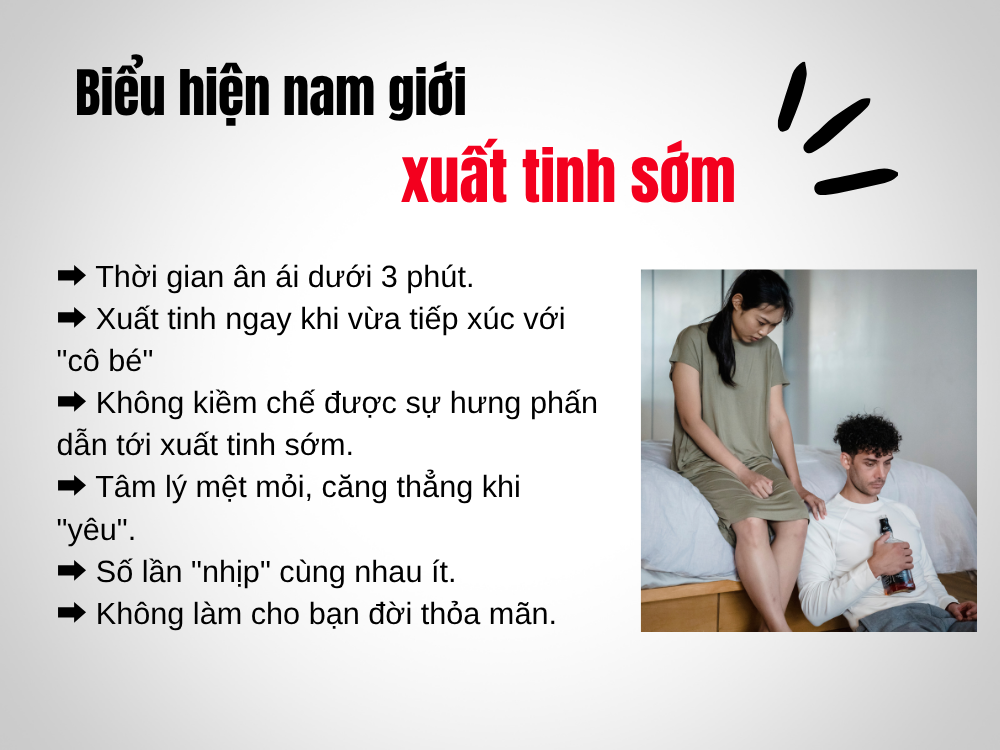 2. Biểu hiện xuất tinh sớm