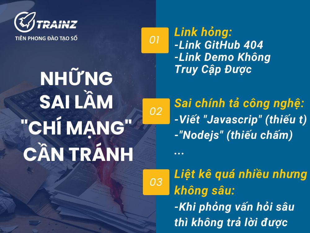 Những sai lầm "Chí Mạng" cần tránh