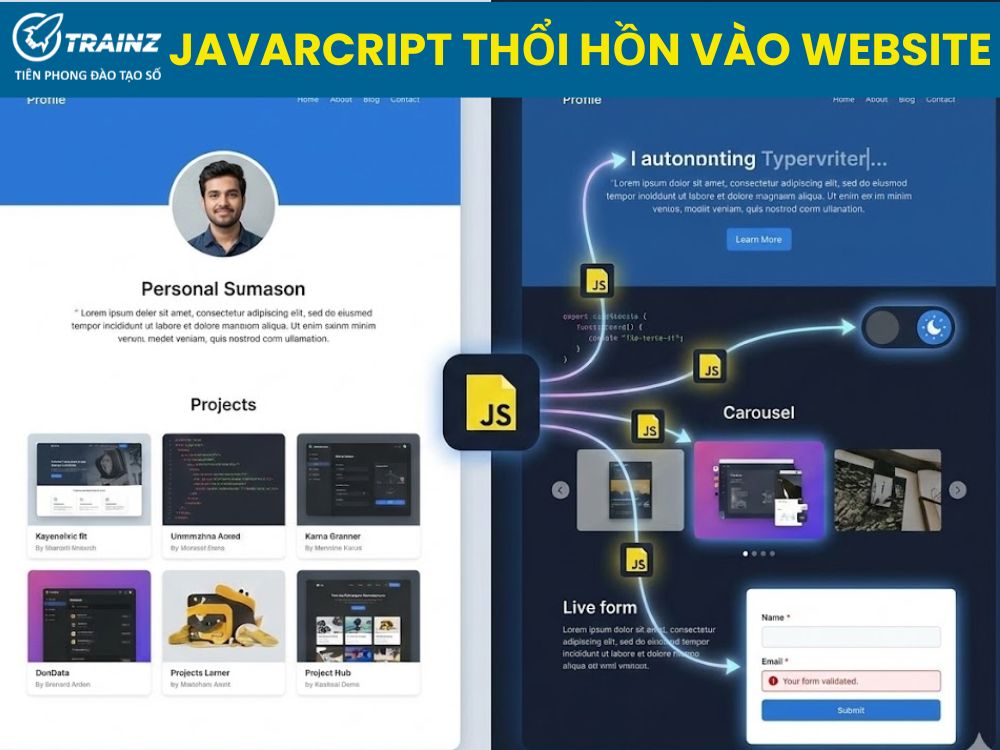 JavaScript: Thổi hồn vào website
