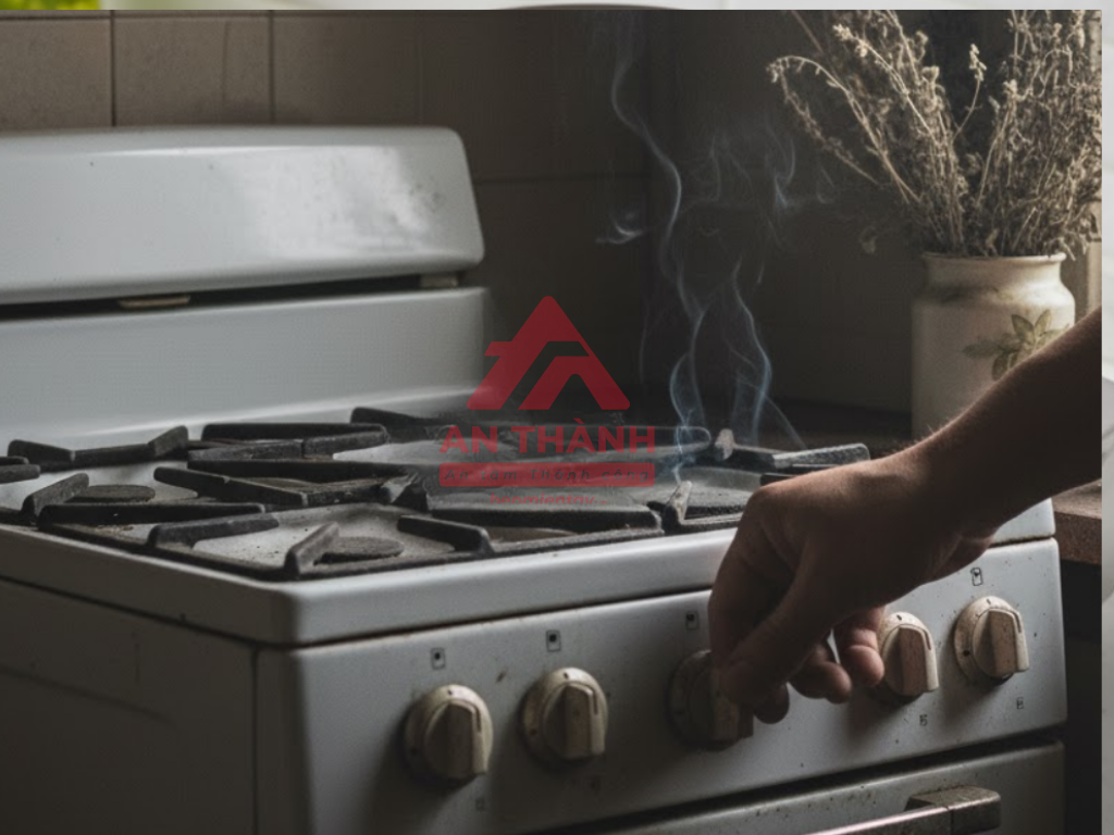 Mùi gas nhạt dần