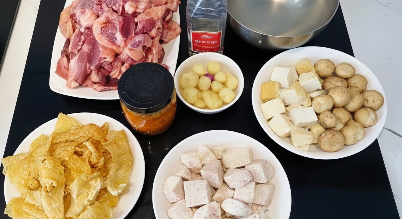 Hũ chao, nước dừa và con vịt thả đồng