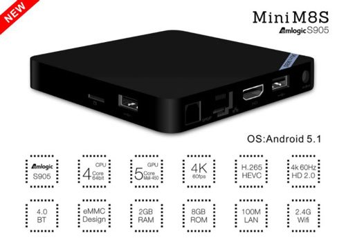 Android TV Box M8s Mini Pro