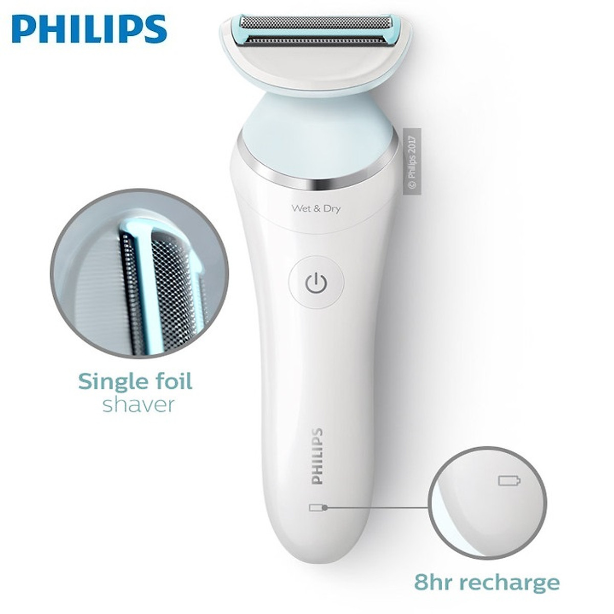 Máy cạo lông Philips Wet and Dry Electric Shaver BRL130/00