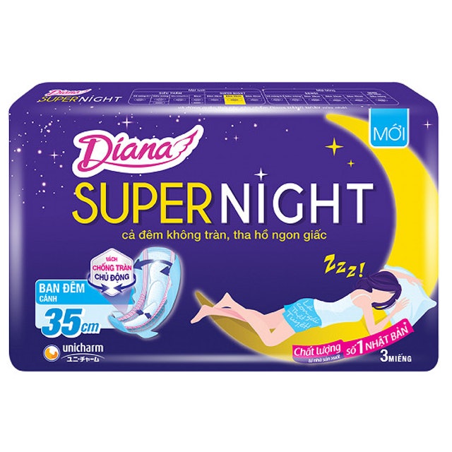 Băng vệ sinh ban đêm Diana Super Night có cánh 