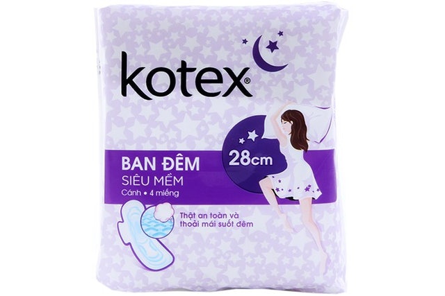 Băng vệ sinh ban đêm Kotex siêu mềm  