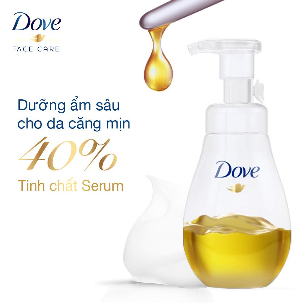 Sữa rửa mặt bọt mịn Dove serum với 40% tinh chất Serum