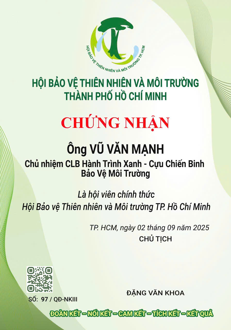 Đại diện TSD vinh dự nhận chứng nhận hội viên