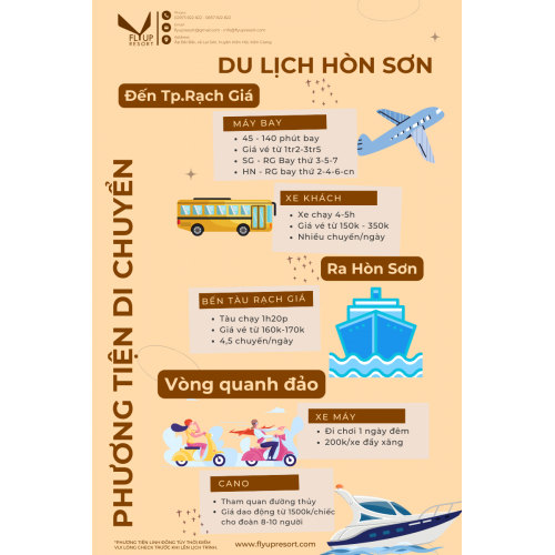 Hướng dẫn lịch trình di chuyển tới Fly Up Resort