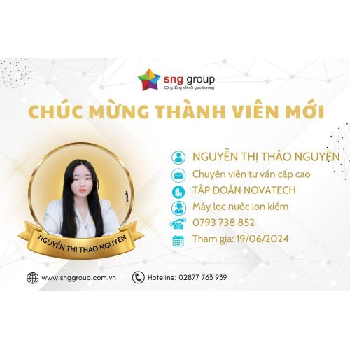 Thư Chúc Mừng Thành Viên Mới - Ms. Nguyễn Thị Thảo Nguyên