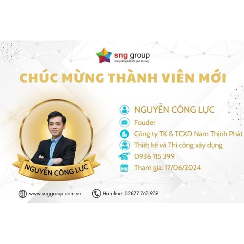 Thư Chúc Mừng Thành Viên Mới - Anh Nguyễn Công Lực