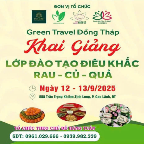 Khai Giảng Lớp Đào Tạo & Workshop Điều Khắc Rau – Củ – Quả