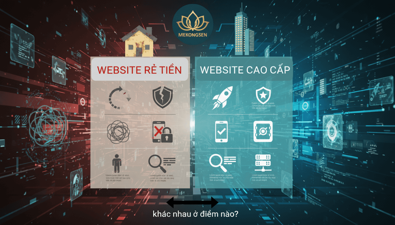 1. Website rẻ chỉ làm phần nhìn – Website cao cấp tập trung hiệu quả