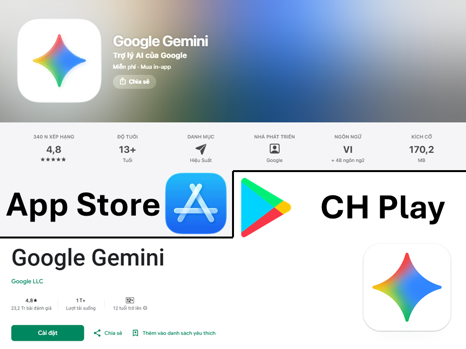 Bước 1: Tải ứng dụng Gemini về điện thoại