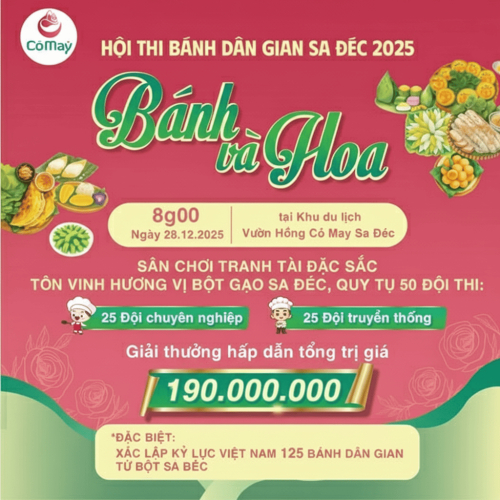Hội Thi Bánh Dân Gian Sa Đéc 2025 Sắp Diễn Ra Với Chủ Đề “Bánh Và Hoa”