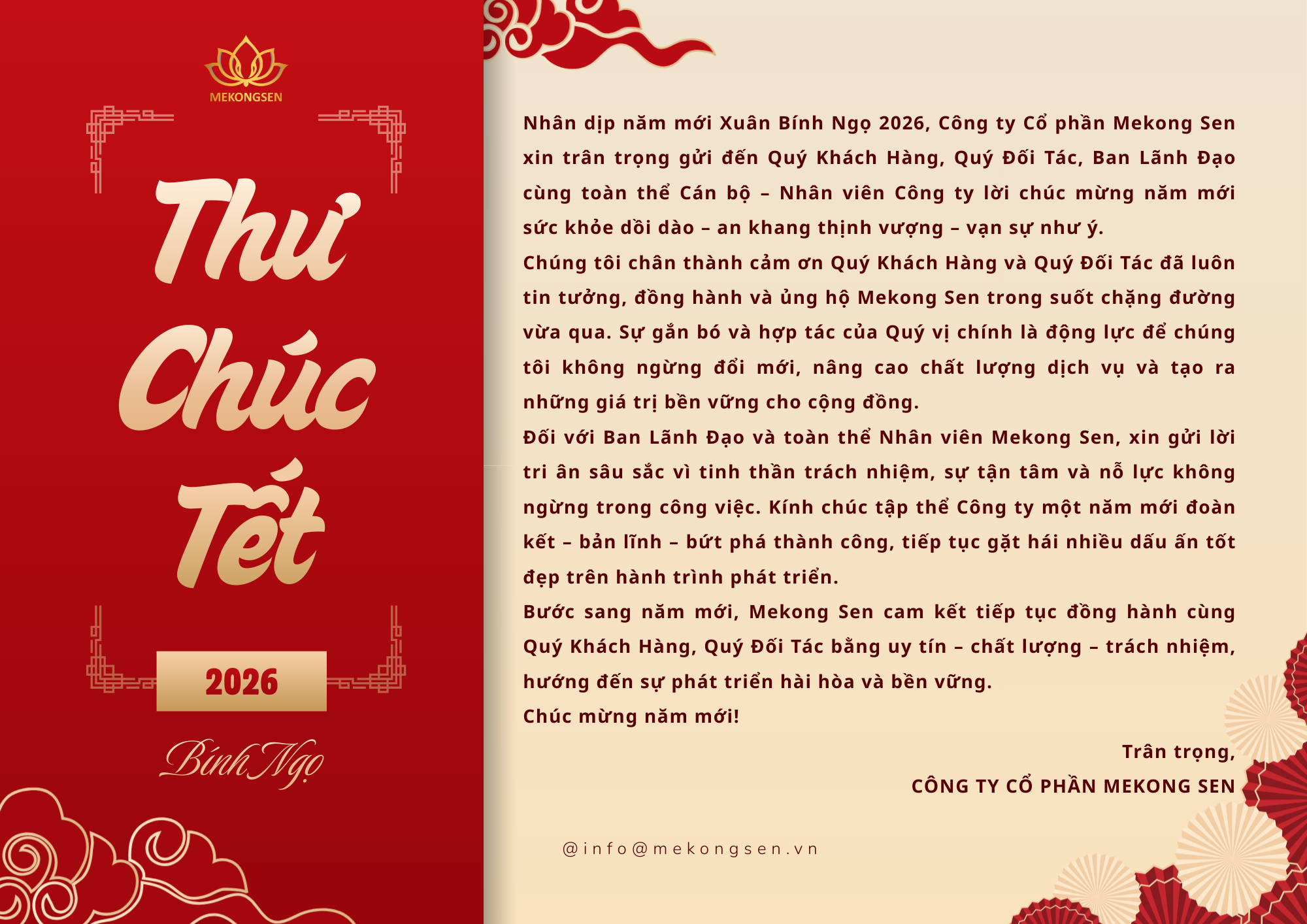 Cam kết đồng hành cùng khách hàng trong năm 2026