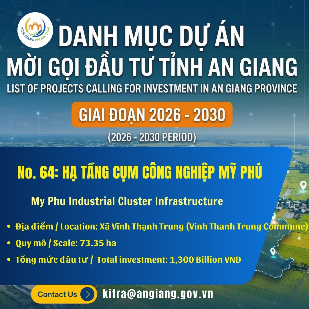 No. 64: Hạ Tầng Cụm Công Nghiệp Mỹ Phú | Đầu Tư An Giang 2026-2030