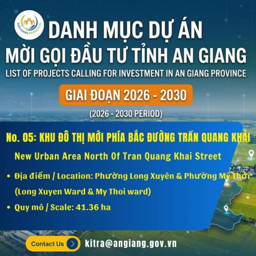 No. 05: Khu Đô Thị Mới Phía Bắc Đường Trần Quang Khải | Đầu Tư An Giang 2026–2030