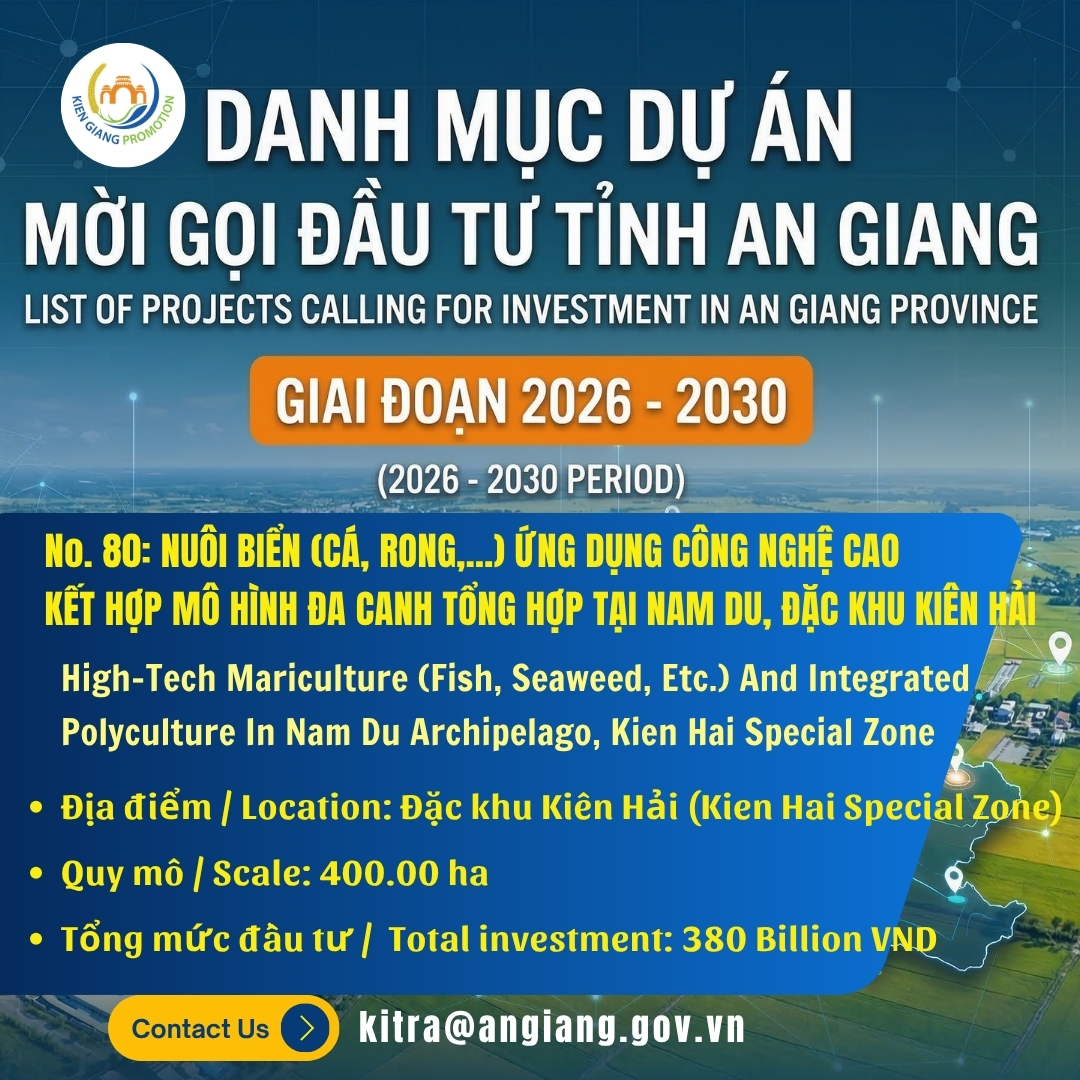 No. 80: Nuôi Biển (Cá, Rong,…) Ứng Dụng Công Nghệ Cao Kết Hợp Mô Hình Đa Canh Tổng Hợp Tại Nam Du, Đặc Khu Kiên Hải