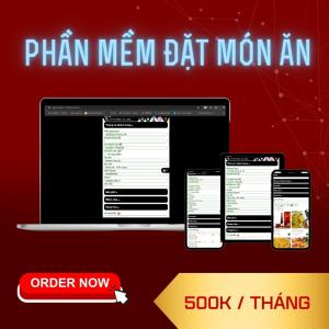 Bảng Giá Phần Mềm Đặt Món Ăn - 500K/ 1 Tháng