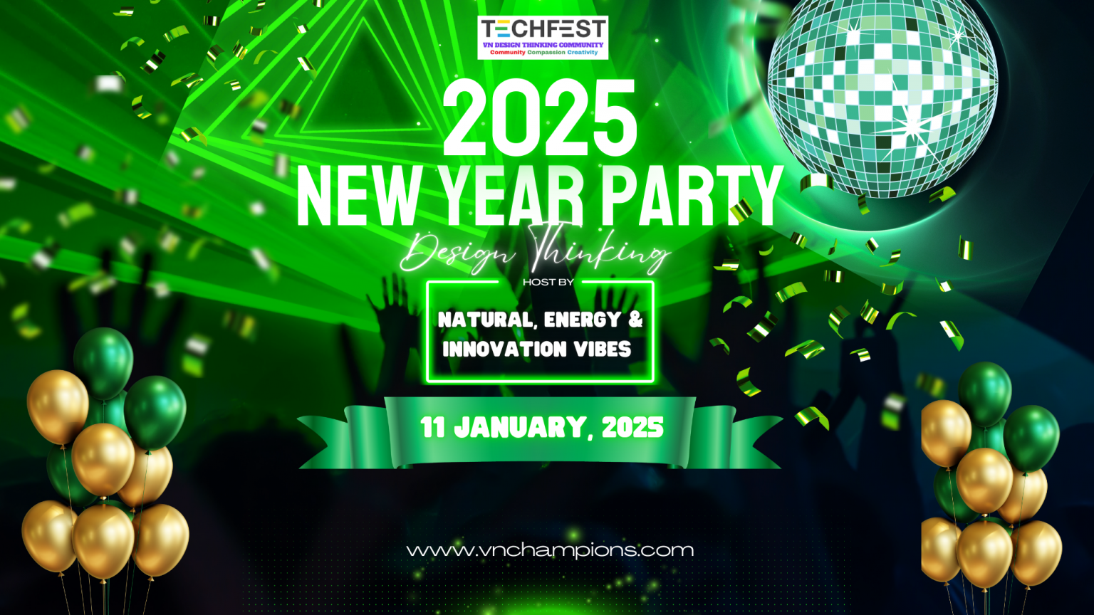 Phần 2 – New Year Party: Nature, Energy & Innovation Vibes:  18:00 – 21:00