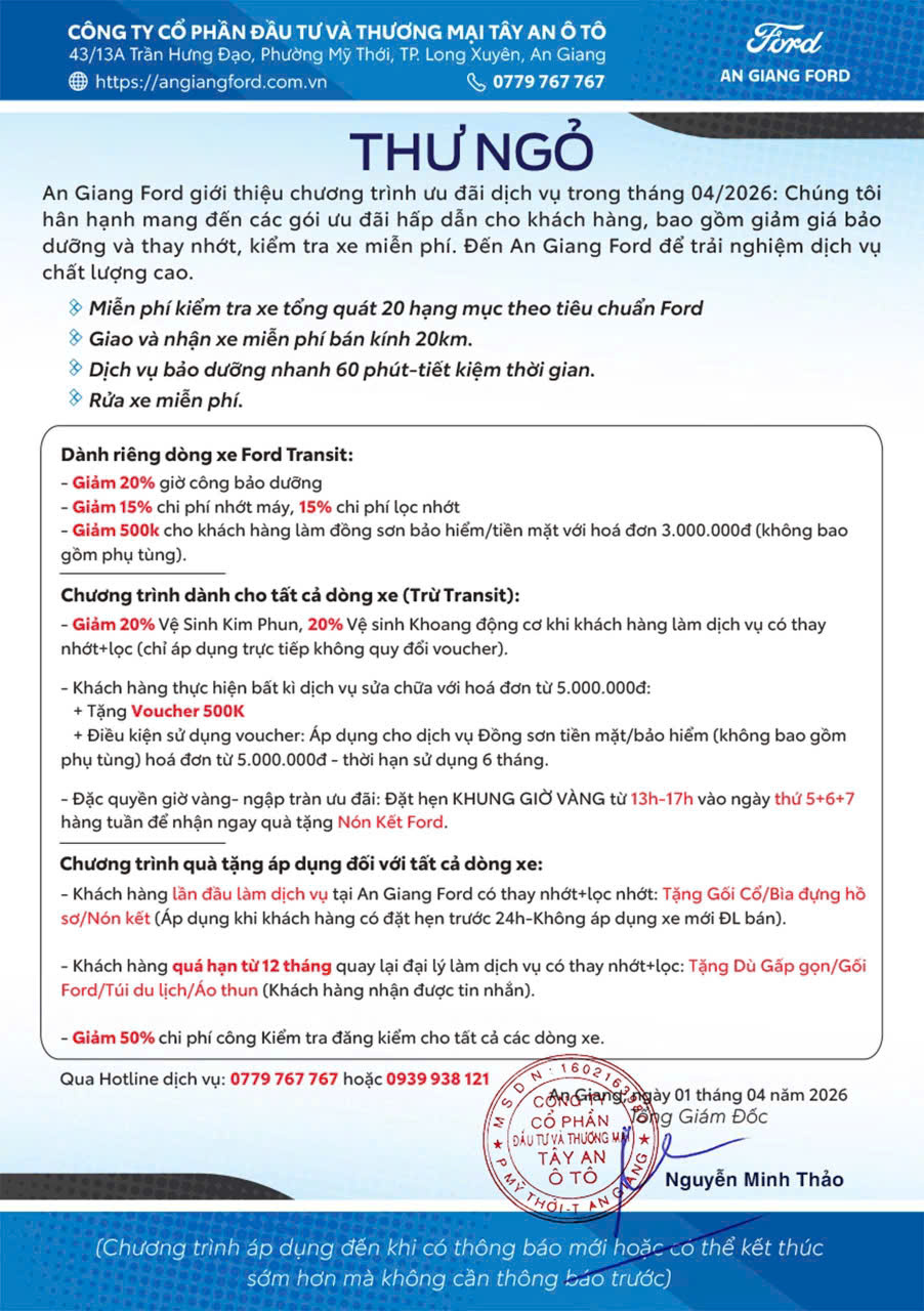 Ưu đãi dịch vụ nổi bật