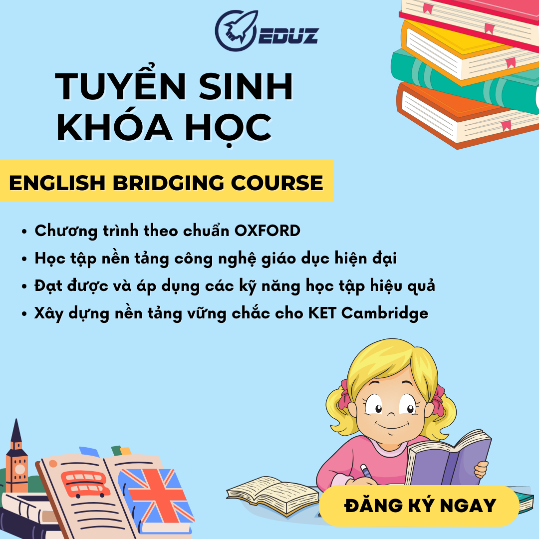 Tuyển sinh Khóa học English Bridging Course Pre-Ket