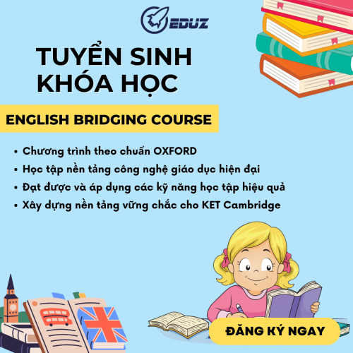 Tuyển sinh Khóa học English Bridging Course Pre-Ket