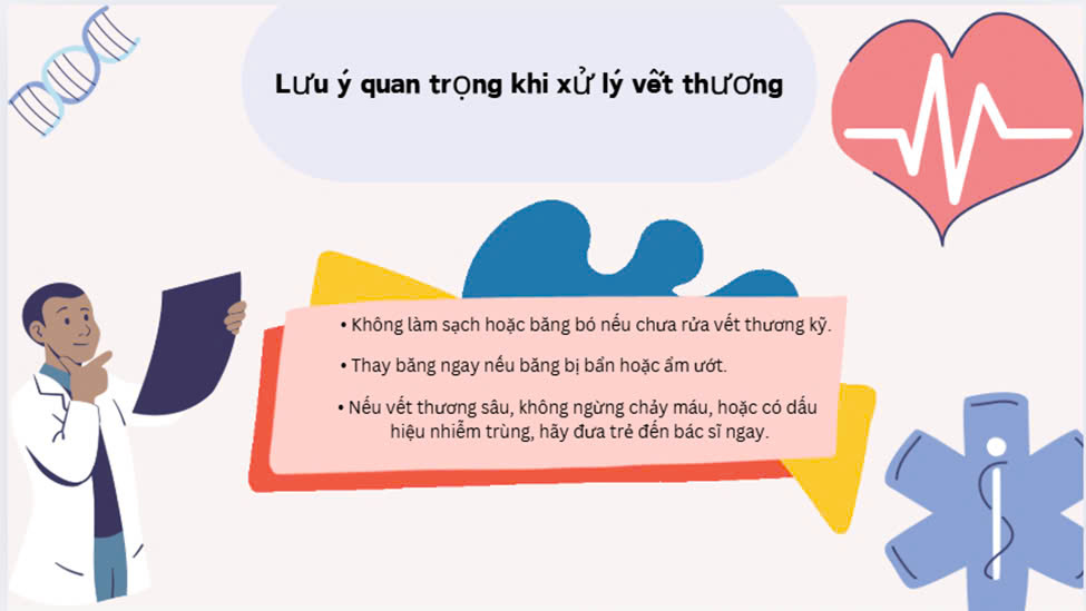 2. Lưu ý quan trọng khi xử lý vết thương: