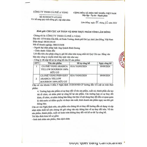 CÔNG VĂN BỔ SUNG NHÃN CÓ TIẾNG ANH