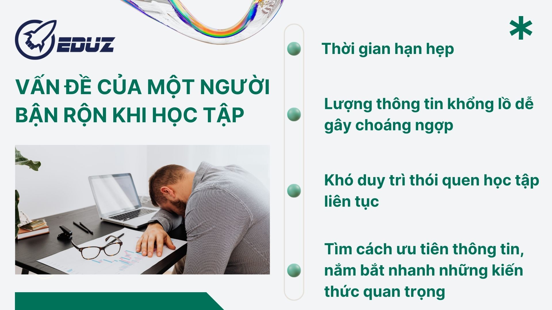 1. Vấn đề của một người bận rộn khi học tập