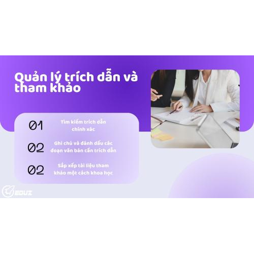 Giai đoạn 2: Quản lý trích dẫn và tham khảo