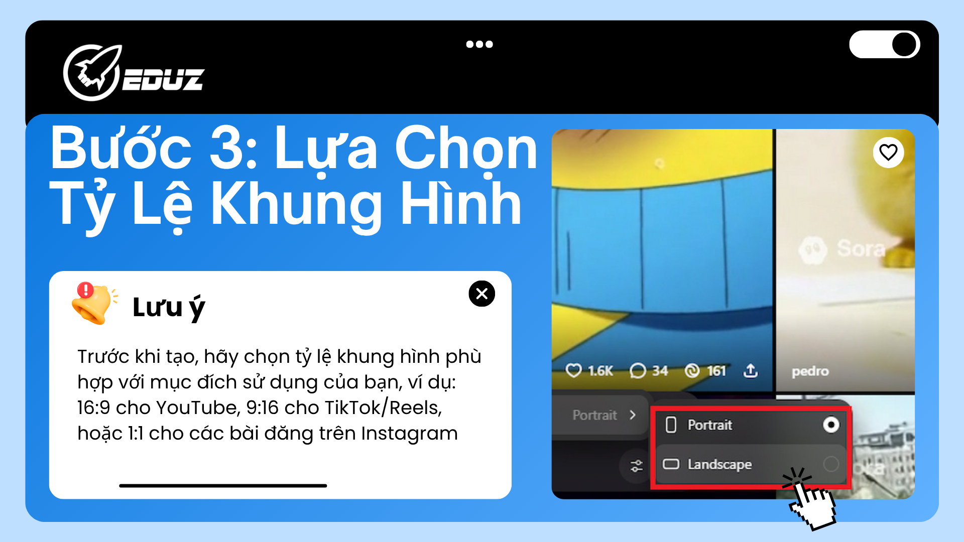 Bước 3: Lựa Chọn Tỷ Lệ Khung Hình