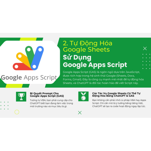 2. Tự Động Hóa Google Sheets (Sử Dụng Google Apps Script)