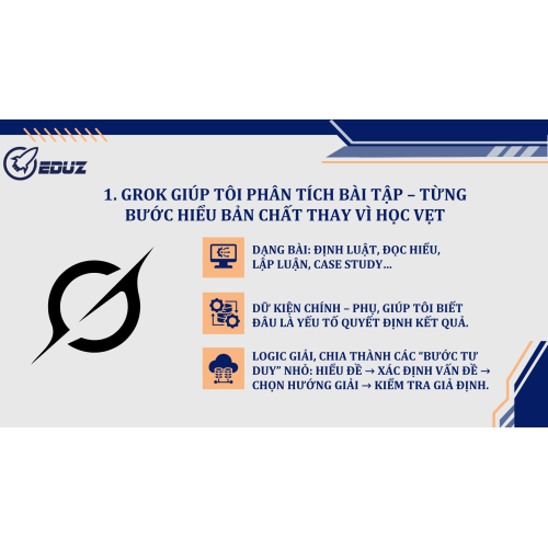 1. Grok giúp tôi phân tích bài tập – từng bước hiểu bản chất thay vì học vẹt