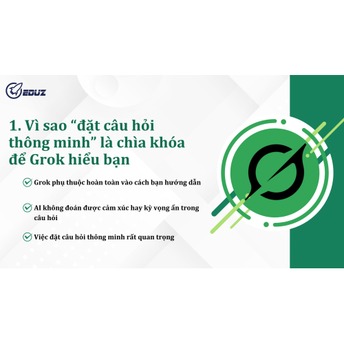1. Vì sao “đặt câu hỏi thông minh” là chìa khóa để Grok hiểu bạn