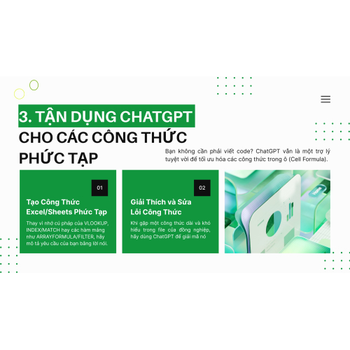 3. Tận Dụng ChatGPT Cho Các Công Thức Phức Tạp