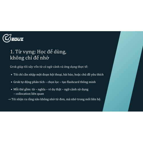 1. Từ vựng: Học để dùng, không chỉ để nhớ