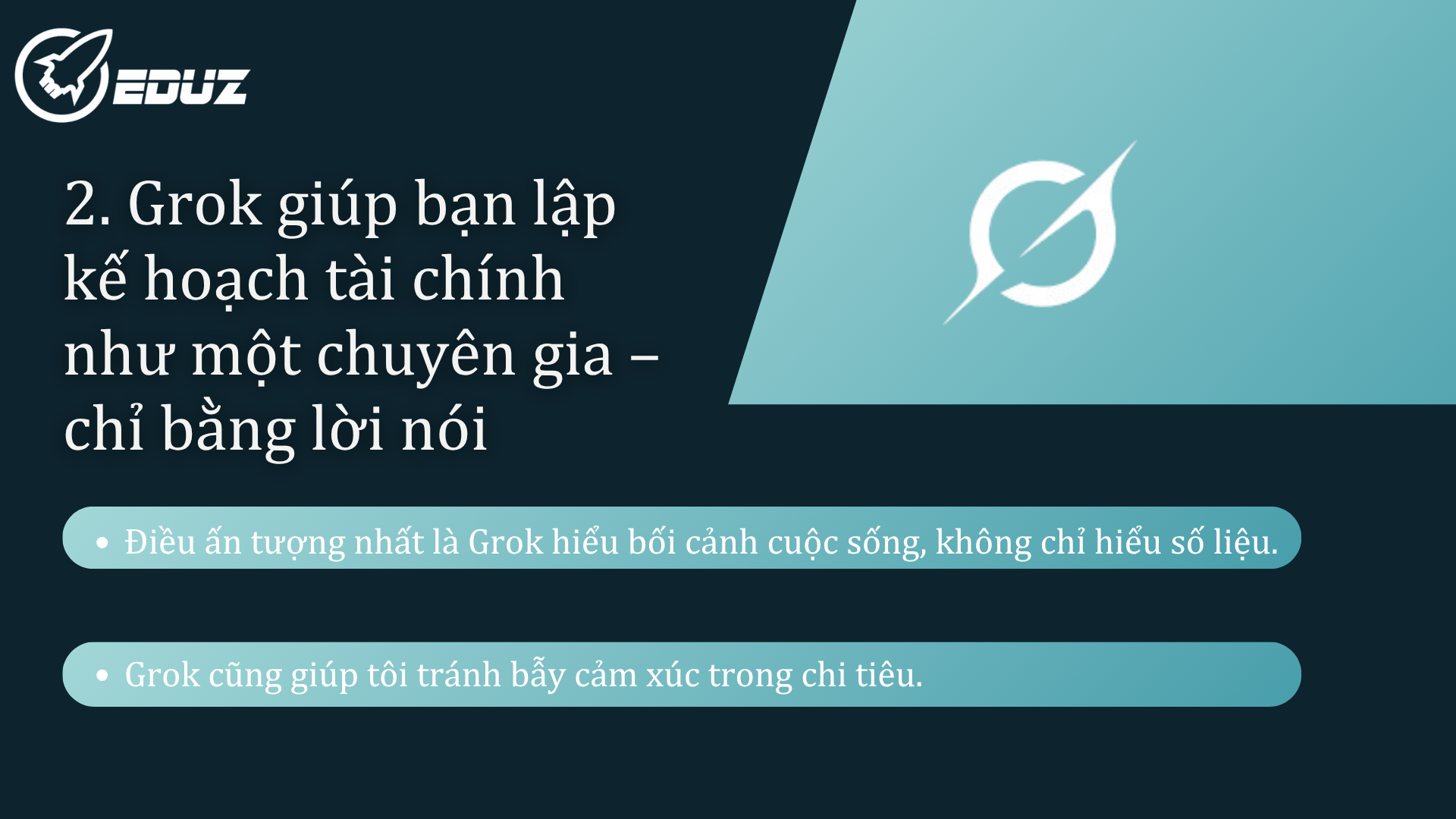 2. Grok giúp bạn lập kế hoạch tài chính như một chuyên gia – chỉ bằng lời nói