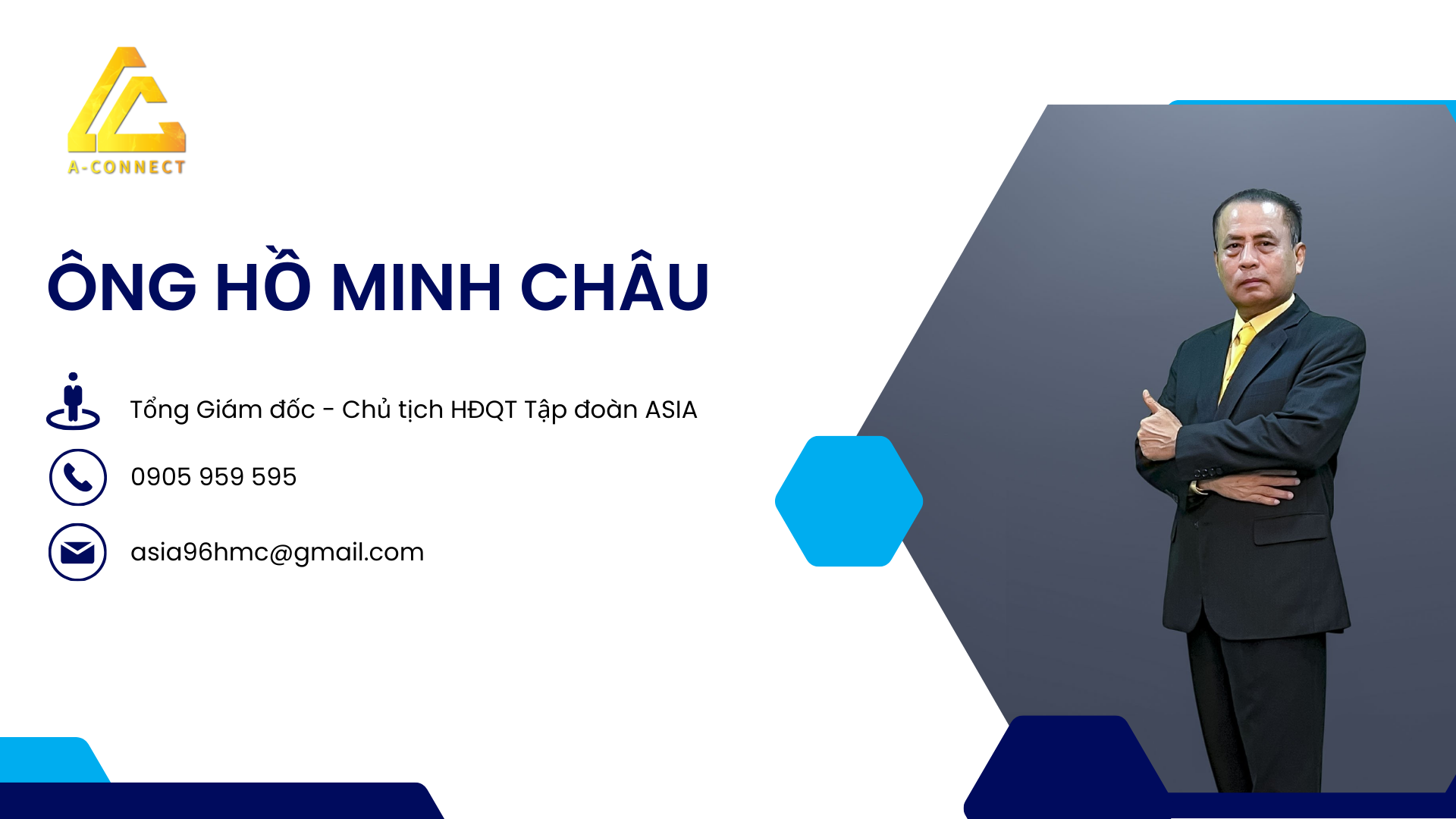 1. Ông: Hồ Minh Châu