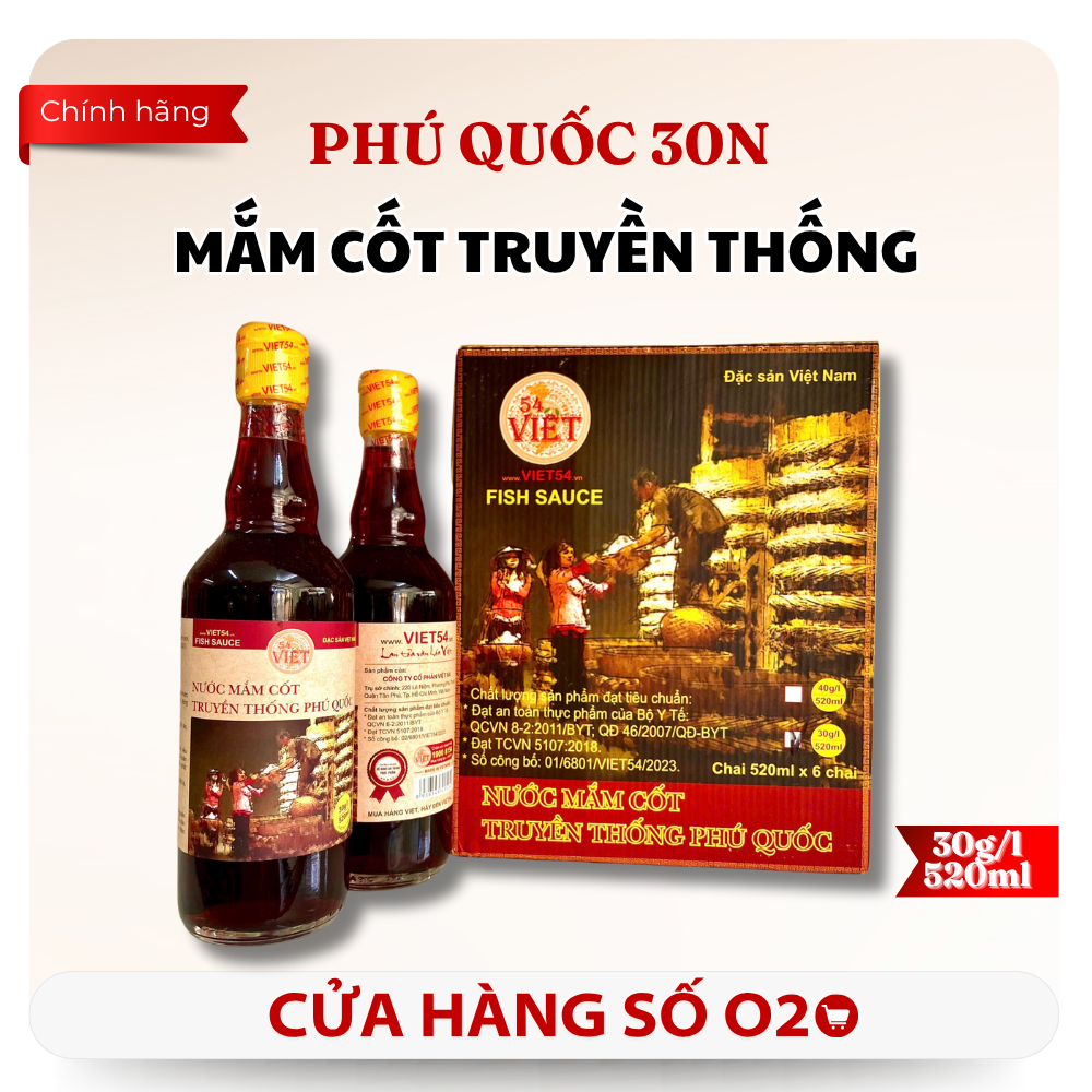 Hồ Sơ Công Bố Sản Phẩm Nước Mắm Cốt Truyền Thống Phú Quốc 30N Việt 54