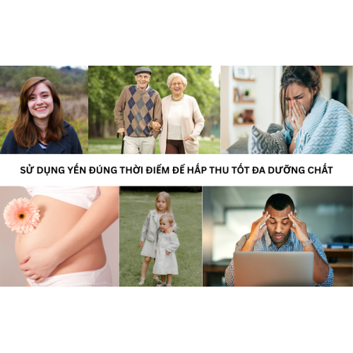 Thời điểm sử dụng yến sào cho từng đối tượng cụ thể