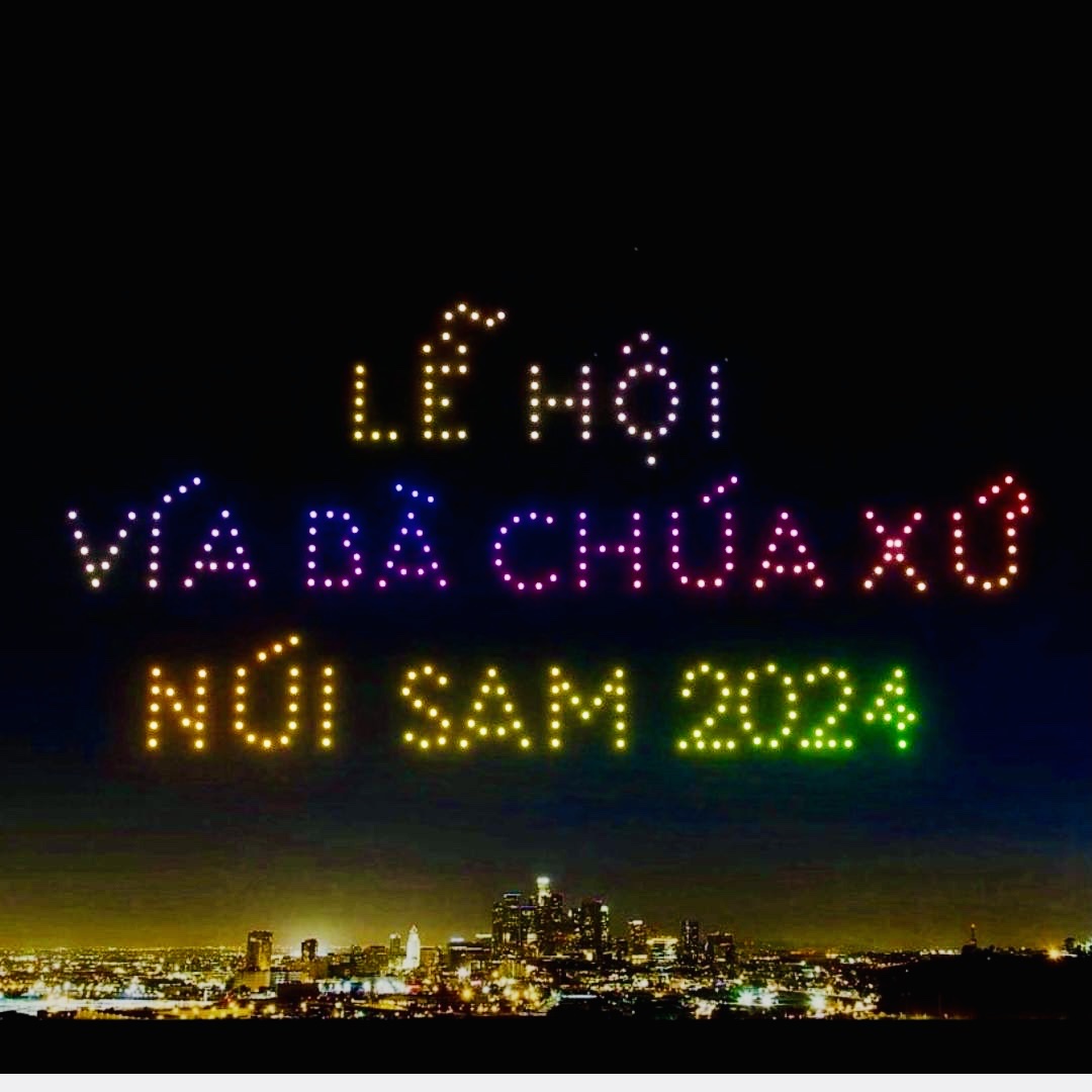 Drone Light Show Tại Lễ Khai Hội Vía Bà Chúa Xứ Núi Sam Năm 2024