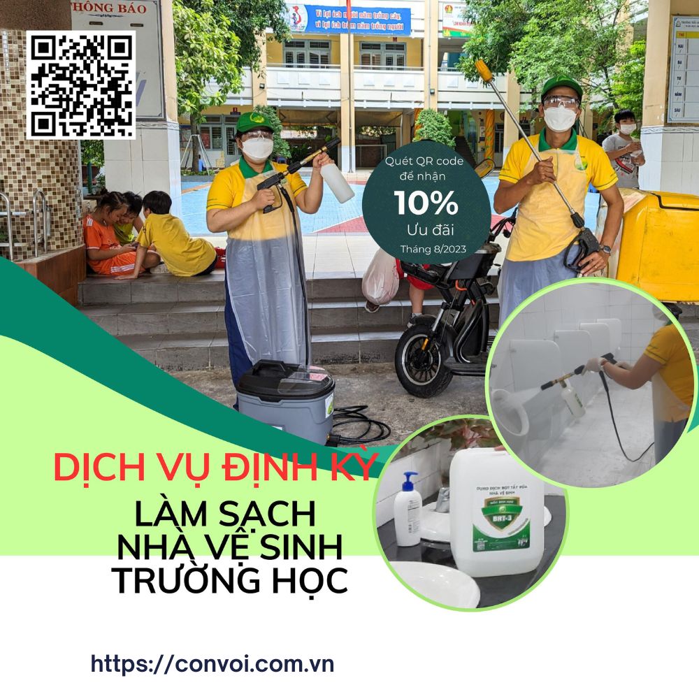 Dịch Vụ Định Kỳ - Làm Sạch Nhà Vệ Sinh Trường