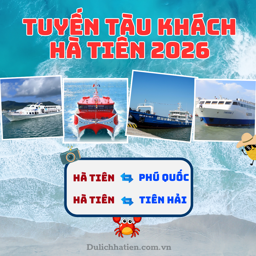 Lịch Trình các tuyến tàu khách: Hà Tiên - Phú Quốc & Hà Tiên - Tiên Hải áp dụng dịp đầu năm và cao điểm Tết Nguyên đán 2026
