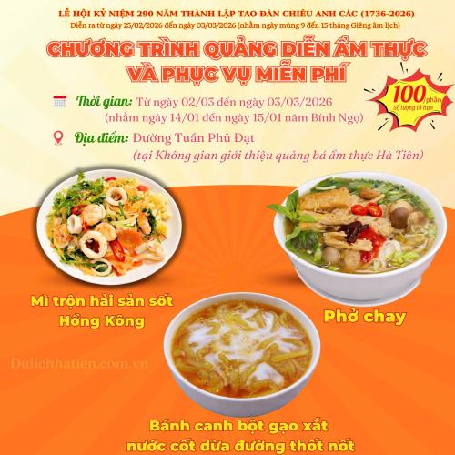 Quảng Diễn Ẩm Thực - Phục Vụ Miễn Phí Tại Lễ Hội 290 Năm Tao Đàn Chiêu Anh Các